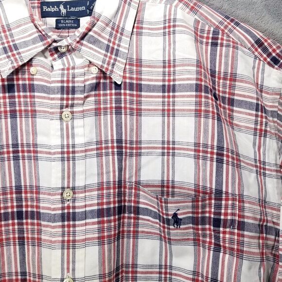 Ralph Lauren Blaire Shirt Mens XXL Plaid Button Down Long Sleeve Collared - Picture 2 of 9